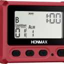 Digital Interval Timer, Stopwatch with Backlight, USB-C Rechargeable Clock, Red