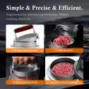 Hamburger Press Patty Maker, 3-in-1 Adjustable Burger Shaper Mold (1/2 lb, 1/3 lb, 1/4 lb) with 10 Parchment Papers, Cast Aluminum Stuffed Burger Ring & Slider Maker, Non-Stick & Easy Clean