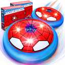 HopeRock Soccer Toys 2 Pack Hover Soccer Ball Toys Indoor Soccer Set with LED Lights, Soft Foam Bumpers, Air Floating Soccer Gifts for Kids Boys Girls Ages 3-12