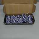 100PCS Blue Poker Chips, Casino Poker Chip Set, 11.5 Gram Plastic Poker Chips Clay Blank Game Chips for Poker Card Games Texas Holdem Blackjack Gambling (with Gift Box)