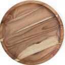Lipper International 1281 Acacia Grand Centerpiece Platter for Serving for Meats, Cheeses, and Crackers, 18" Diameter x 2" Height
