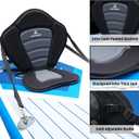 JAYEGT Kayak Seat Deluxe Padded Back Canoe Seat with Back Support SUP Paddle Board Seats Fishing Seat for Universal Sit with Detachable Storage Bag and 4 Adjustable Straps.