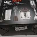Batidora de mano Mueller Austria, Smart Stick 800W, 12 velocidades y modo Turbo, 3 en 1, cuchillas de acero de titanio, mango Comfygrip con batidora, picadora/molinillo con vaso de precipitacin y vaso medidor (Gris)