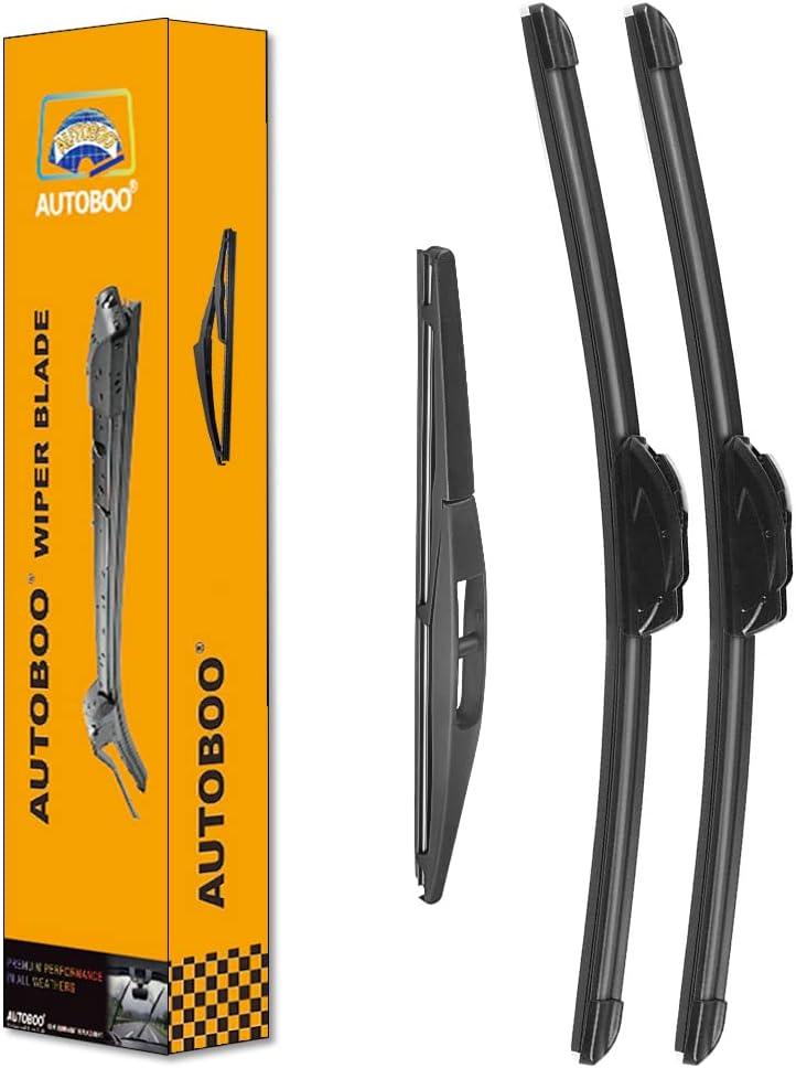 3 Wipers Replacement for Honda HRV HR-V Windshield Wiper Blades with Rear 2016-2020 2021 2022 26"+18"+10inch