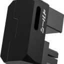 EZDIY-FAB Shield Series 8-Pin PCIe GPU Power Adapter,180-Degree U-Turn Angled Connector, Aluminum Design for Graphics Cards  Standard Type, Black-1 Pack
