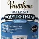 Varathane Water-Based Crystal-Clear Ultimate Polyurethane | Interior Wood Protection | Fast Dry Time | Easy Clean Up | Satin | Quart