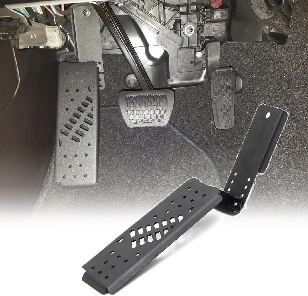 JL Dead Pedal, Gladiator Dead Pedal, Left Foot Rest Pedal, Driver Side Foot Rest Dead Pedal Pad Compatible with Jeep Wrangler JL/Gladiator JT 2018-2023 (NOT Fit for 4xe Model)