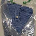 luvamia Jean Jacket Women Trendy Texture Distressed Button Down Long Sleeves Casual Trucker Denim Jackets with Pockets (Medium, Classic Blue)