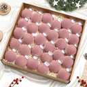 30 pcs Dusty Pink Flocked Velvet Christmas Tree Ball 2.4inch Christmas Tree Ornaments Shatterproof Plastic Decorative Hanging for Xmas Holiday Family Home Store Indoor Decor