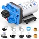 Anbull 12V Water Pressure Diaphragm Pump, 5.5GPM/70PSI Self Priming Pump with 3/4" Garden Hose Adapters, Marine Fresh Water Transfer Pump for RV Camper Yacht Lawn