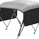 KAKIT Bimini Tops with Mesh Sidewalls (4 Bow 8'L x 54" H x 91"-96" W,Gray)