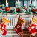 2 x Christmas Stocking Hooks,Non Slip Vinyl Coated Stocking Holder for Mantle Set of 4 Pack, Black Metal Stocking Hanger with Rubber Coated Stocking Hooks for Christmas Party Decorations