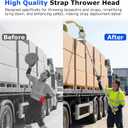 2-in-1 Strap Thrower Head With Extension Pole & V-Shaped Edge Protector
Adjustable 43"-96.5", for Flatbed Trailer & Truck