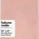 Stylish Coral Velvet Baby Play Mat 60" x 80" Pink – Soft 1" Thick High-Density Memory Foam Nursery Rug – Playmat for Floor with Non-Slip Backing for Crawling & Playing – Non-Toxic, odorless Area Rug