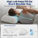 7 Inch High Loft Memory Foam Pillow for Side Sleepers, Extra Firm High Prodile Pillow for Broad Shoulders & Large Frames, Breathable Washable Cover