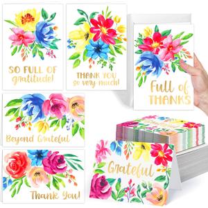 2 x Hadley Designs 54 Bulk Thank You Cards with Envelopes - Teacher Appreciation Cards, Cute Blank Card with Envelopes, Thank You Notes for Teachers, Birthday, Graduation & Small Business