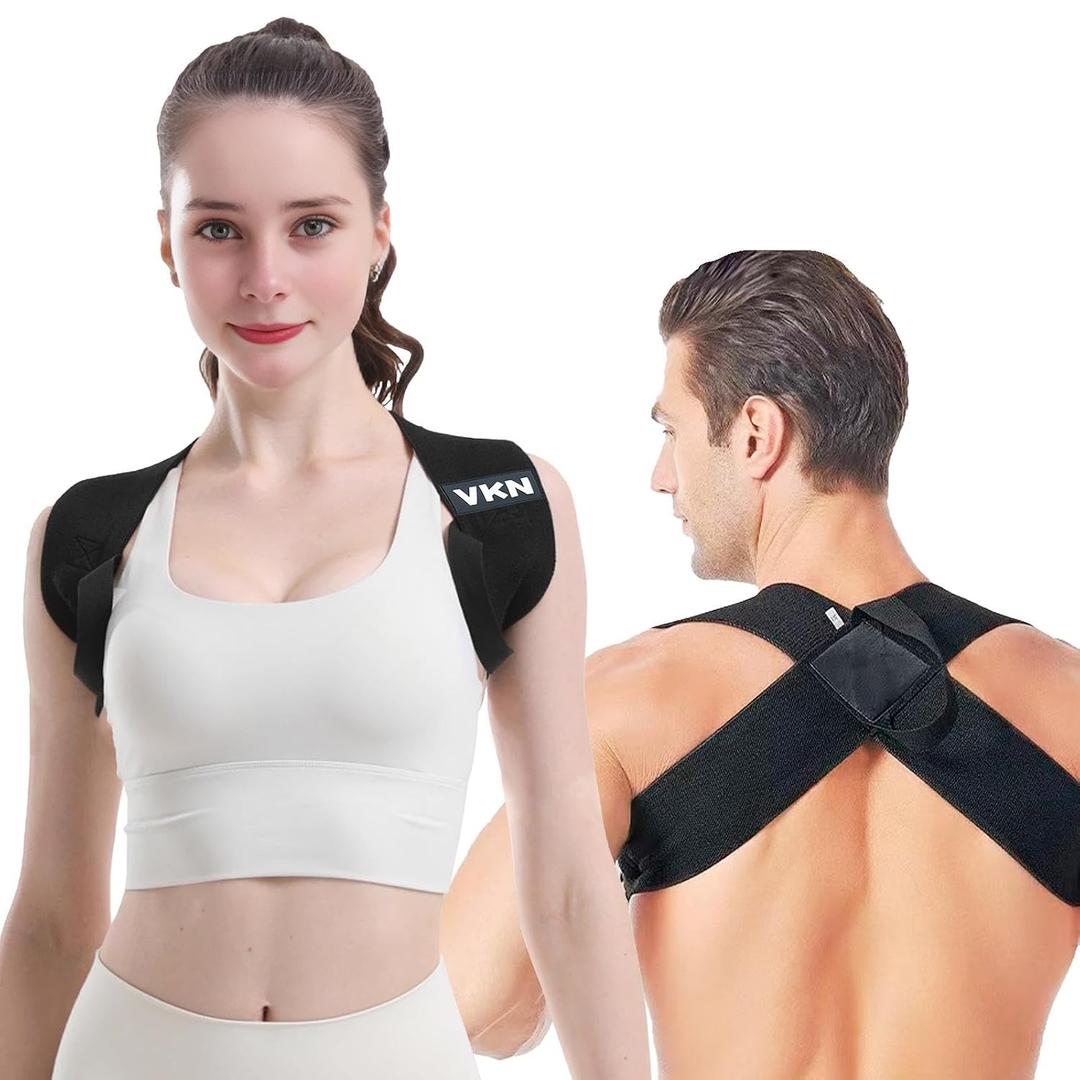 VKN Posture Corrector for Men and Women One-Piece Back Brace for Daily Workout & Gym - Breathable Elastic Spine Alignment Trainer for Men and Women - Snug Fit Body Shape Corrector for Home & Office(XL)