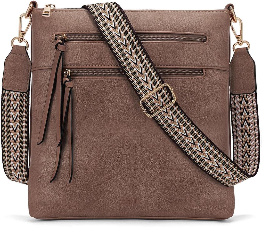 GEMIU Crossbody Bags for Women Vegan Leather Shoulder Bag with Multi Pocket, Adjustable Strap Purses