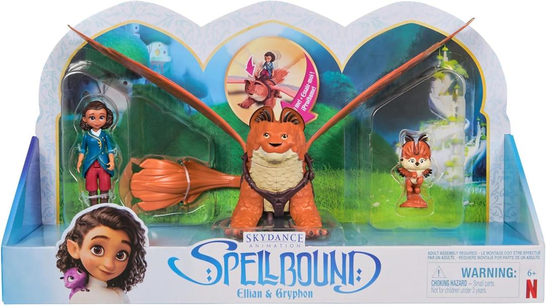 Spellbound, Ellian 3.5-inch Doll, Deluxe Gryphon & Cub Collectible Action Figures Pack, from The Netflix Movie, Kids Toys for Girls & Boys Ages 6+ (1)