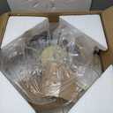 Crystal Caged Ceiling Fan with Light Flush Mount, 20inch Crystal Ceiling Fan with Light and Remote, Gold Crystal Fandelier Ceilings Fans with Lights for Bedroom, Dining Room, Living Room