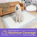 PETSWORLD Premium Extra Large Dog Pee Pads (43" x 74") Jumbo Puppy Training & Incontinence Pads for Large Dogs & Multi-Pet Homes Leak-Proof, Odor Control, 5-Layer Absorbency, 25 Count