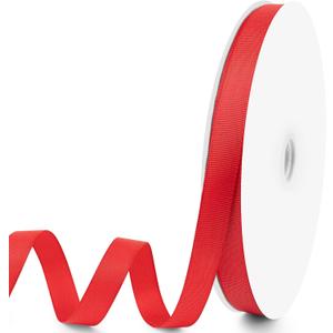 5/8" X 100 Yards Red Grosgrain Ribbon, Premium Grosgrain Ribbon for Sewing, Gift Wrapping, Bow Making, Wedding Decor, Wrapping and More (Red)