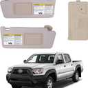 Sun Visor Left Driver and Right Passenger Side Beige Fits for Toyota Tacoma 2005-2012 with Storage Bag Fits 74320-35C10-B0, 74320-04181-B1