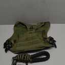 No Pull Tactical Dog Harness for Large Dogs, Escape Proof Molle Dog Vest Harness and Leash Set, Adjustable Military Service Dog Harness with Handle for Medium Large Dogs(Green, L)