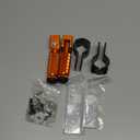 M8 Motorcycle Foot Rests Fit 1.22-1.29in Motorbike Brackets Foldable Foot Pegs Front Footpeg Rear Footpeg Anti-Skid Rearsets Folded Footrest 90 Degree Fixed Folding Passenger Pedal Supports (Orange)