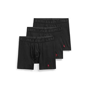 POLO RALPH LAUREN 3-Pack 4D-Flex Cotton Modal Stretch Boxer Briefs 3 Polo Black MD M