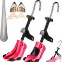 JJDPARTS Shoe Stretcher, Pair 4-Way Shoe Expander Widener Shoe Tree Extender for Women Men (High Heel for Women Us Size 4-10(rose))