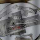 Farmhouse Crystal Ceiling Light Fixture, 3-Light Semi Flush Mount Crystal Chandelier Light Fixture Rustic Vintage White Pendant Ceiling Lamp for Hallway Corridor Kitchen Entryway Bedroom Living Room (16" High 12.8" Wide)