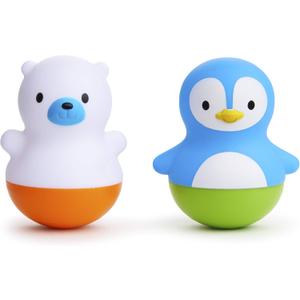 Munchkin Bath Bobbers Mold Free Baby and Toddler Bath Toy, 6+ Months, Polar Bear/Penguin (2 Pack)