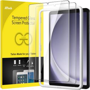 JETech Screen Protector for Samsung Galaxy Tab A11 / Tab A9 8.7-Inch 2025/2023 with Easy Installation Frame, Tempered Glass Film, HD Clear, 2-Pack