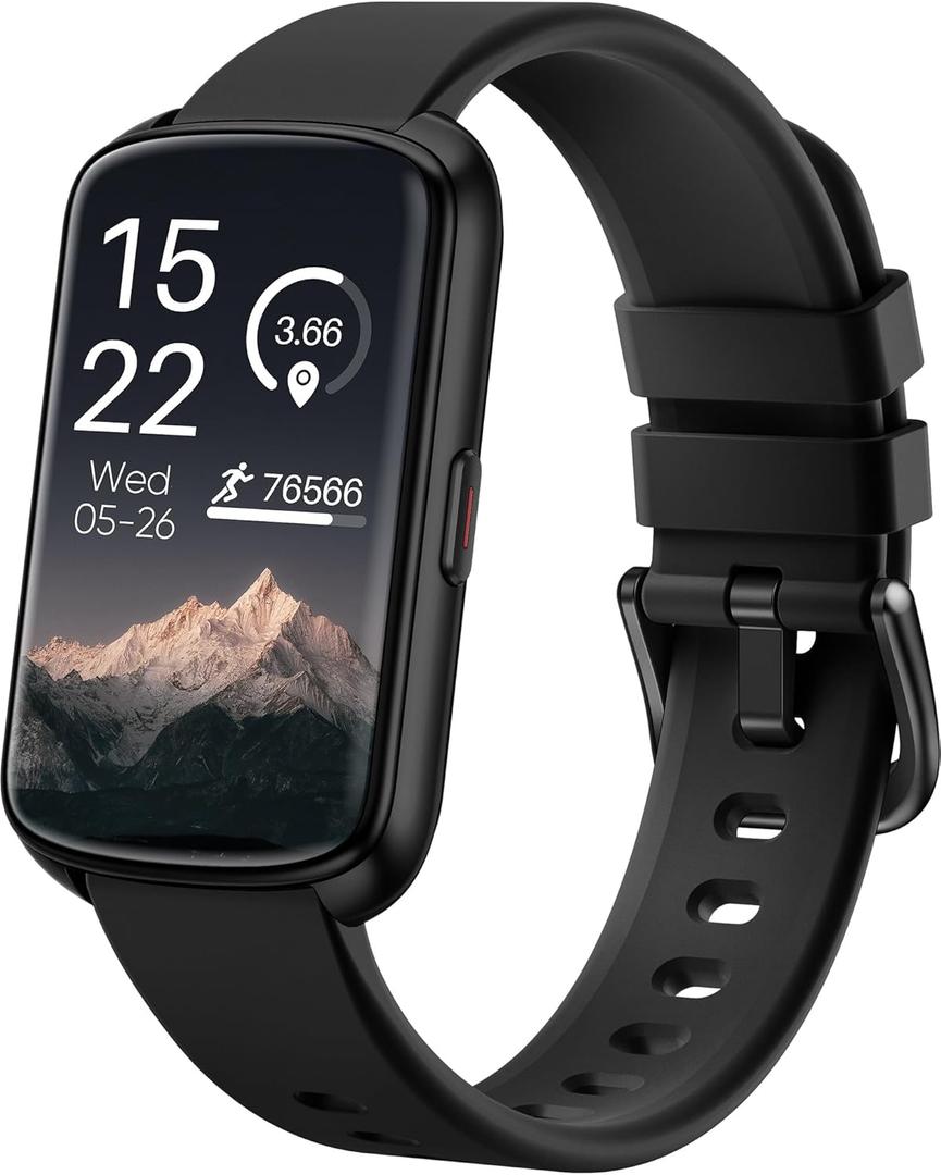 Fitness Tracker, Smart Watch for Women Men with 24/7 Heart Rate/Blood Pressure/Blood Oxygen Monitor,Sleep Tracker,Step & Calorie Counter, IP68 Waterproof Fitness Watches Compatible with Android&iPhone (Black)