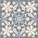 FloorPops Lillium Blue Peel and Stick Floor Tiles, FP6302, Large