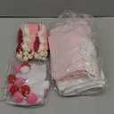 139 Pcs Felt DIY Custom Banner Kit Include 104 Letters 18 Swallowtail Flags 15 Pennants 2 Pcs Pom Pom Garland Tassel Pompom Decoration for Home Baby Shower Birthday(Valentine's Pink)