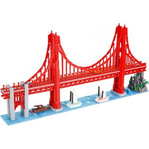 Geniteen Building Blocks Set Golden Gate Bridge Model Building Kit World - Famous Architecture Collection Micro Mini Blocks 3800 PCS