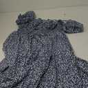 Heysolo Womens Boho Floral Smocked Square Neck Short Sleeve Ruffle Beach Summer Mini Dress Size L