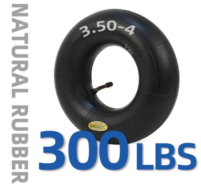 GICOOL 4.10/3.50-4 Replacement Inner Tube, TR-87 Valve Stem, Heavy Duty, Fit 10" Tire, For Hand Truck, Garden Utility, Wagon, Go Cart