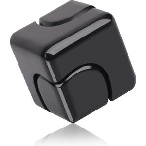 QLKUNLA Fidget Cube Spinner Anti-Anxiety Focusing Fidget Toys EDC Fidgets Spinner 4-in-1 Toy Metallic Focus Toy Cube Finger Top Desktop ADHD Stress Relieve Toys for Kids and Adults (Black)
