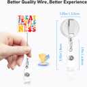 5 Pcs Funny Badge Reel Retractable Name Tag ID Clip Holder Nursing Student RN Pediatric Teacher Funny Office Work Accessories 18