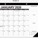 3 x 17"12" Wall Calendar 2026.01-2027.6 Desk or Wall Calendar from January 2026 to June 2027, 18 Months Calendar with Thick Paper for Family or Office (Black)