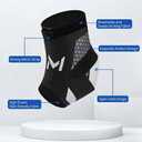 2PCS Ankle Brace Compression Support Stabilizer Lace-Up Sports Basketball nkle Stabilizer with Straps Men Women Adjustable Foot Ankle Orthopedic Compression Sleeve for Plantar Fasciitis Relief,Tendonitis,Sprained