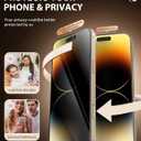 PDDKISS 2 Pack Privacy Screen Protector for iPhone 14 Pro (2022) 6.1 inch Black Anti Spy Tempered Glass