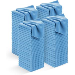 Avalon Towels Microfiber Cleaning Cloths (Value Pack of 100) - Size 12 x 12 Inches, Highly Absorbent Cleaning Rags, Lint Free, Reusable and Washable, Microfiber Towels for Cars