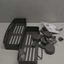 Voldra Shower Caddy Suction Cup, 2 Pack Shower Shelves for Inside Shower No Drilling, Aluminum Suction Showers Organizer with Towel Bar & Hooks Removable Bathroom Shelf Storage Rack(Gray)