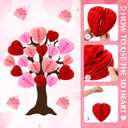 Fuutreo 53 Pcs You are Loved Tree Bulletin Board Classroom Decorations Set Heart Honeycombs Cutouts with Glue Points Envelope Pink Bulletin Border for School Home Wall Wedding Indoor Supplies