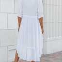Womens Half Sleeve Ruffled High Long Cardigans Sweaters. S Size