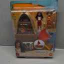 Mattel Disney Moana 2 Toys, Moana & Lotos Workshop Playset with 2 Small Dolls, Heihei Figure, Floating Boat & 5 Accessories